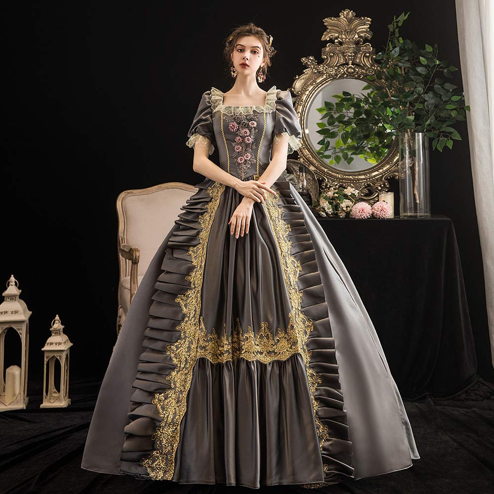 KEMAO Victorian Baroque Marie Antoinette Dress - Elegant Rococo Renaissance Ball Gown for Cosplay, Historical Reenactment & Themed Parties