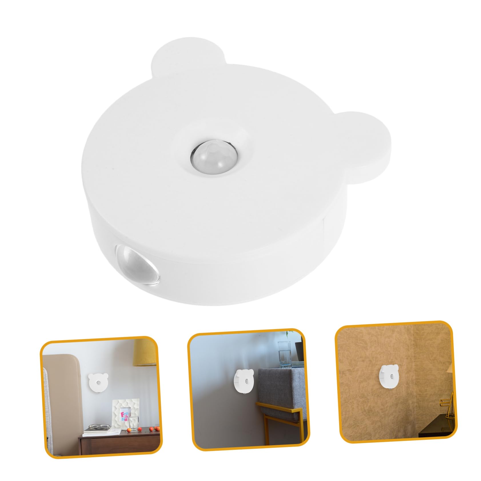 Artibetter USB Rechargeable Night Light with Human Body Sensor - Cute Bear Shape LED Night Lamp for Kids Room, Nursery, Bedroom, Hallway & Stairs (Warm White) | Perfect for Nighttime Safety & Decoration
