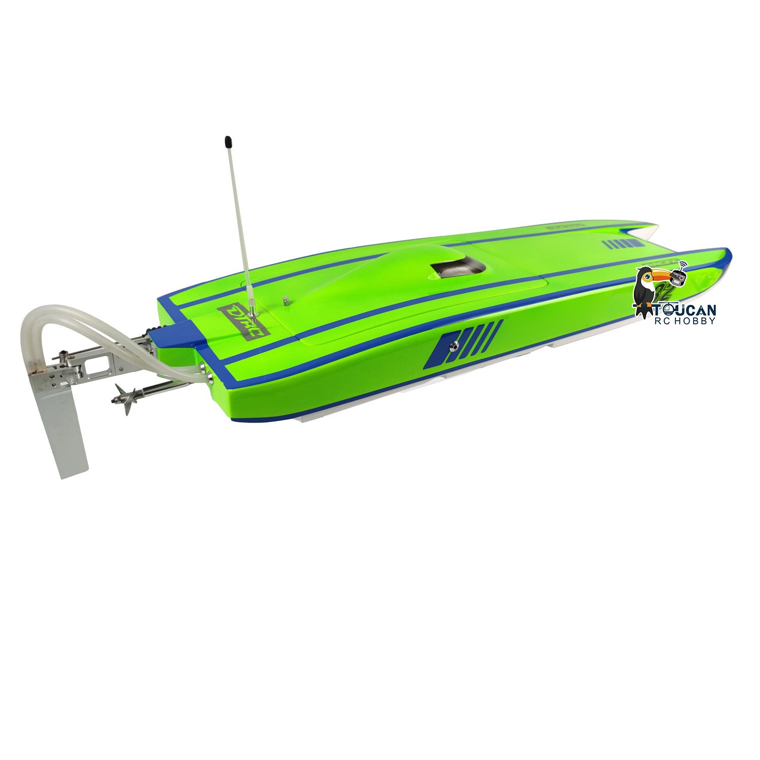 High-Speed E32 Fiberglass Catamaran Green Electric RC Racing Boat - PNP with Motor, Servo, ESC & CNC Cooling System | US Stock | Perfect for Lake Racing & RC Hobby Enthusiasts