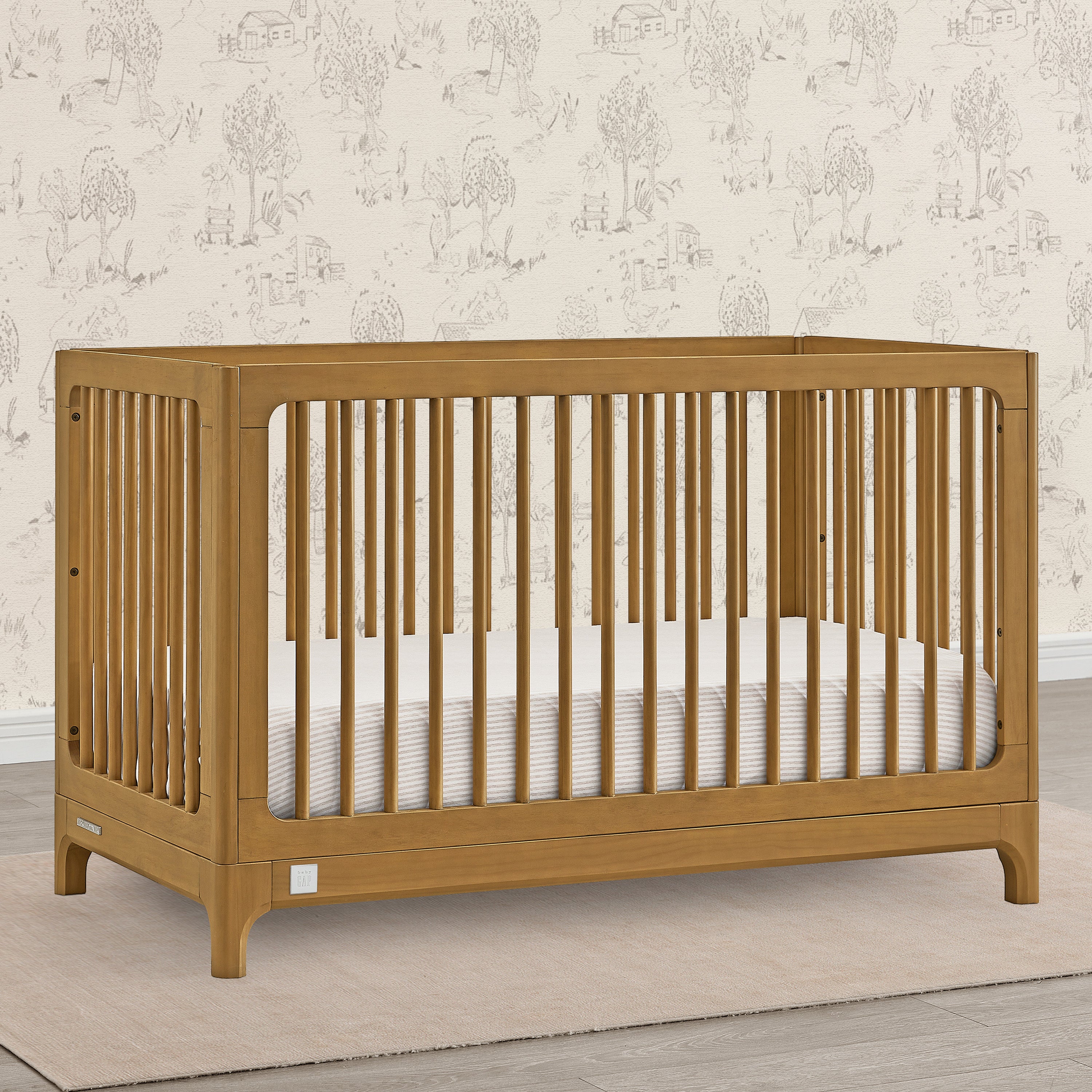 BabyGap Wren 4-in-1 Convertible Crib - Nursery Furniture for Newborn to Toddler | Safe & Stylish Baby Bed for Nursery, Bedroom & Daycare