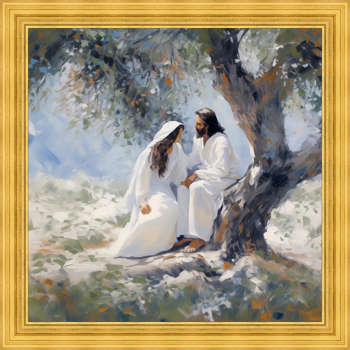Abide With Me Large Wall Art - Inspirational Canvas Print for Home Decor, Living Room, Bedroom & Office - Perfect Gift for Housewarming, Wedding & Holidays