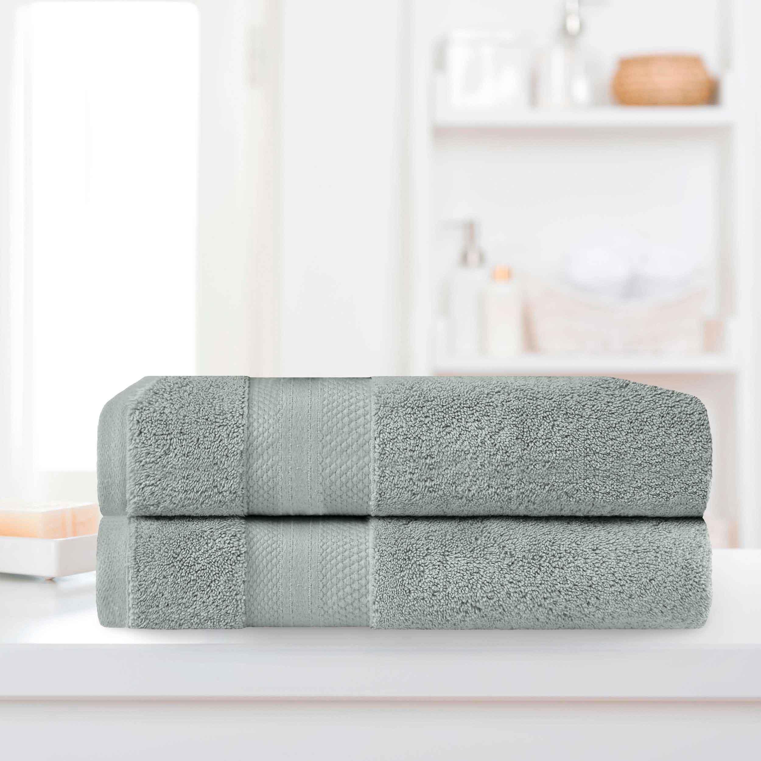 Premium Turkish Cotton Bath Towel Set - Ultra Soft & Absorbent 2-Piece Bath Sheets for Spa, Gym & Luxury Bathroom Use