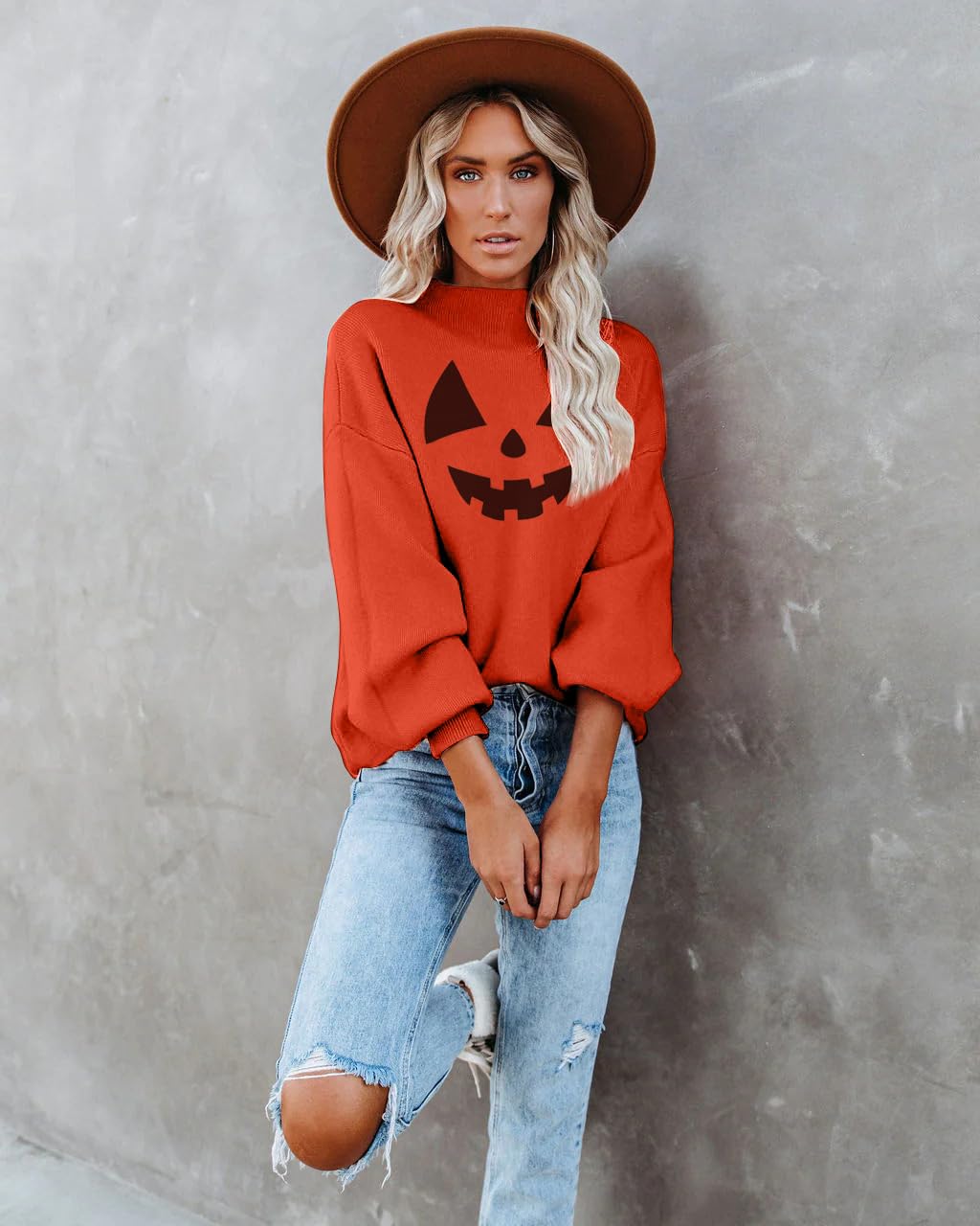Zeagoo Women's 2024 Fashion Long Sleeve Turtleneck Pullover Sweater - Trendy Lantern Knit Top for Fall Winter, Office Wear & Casual Outfits