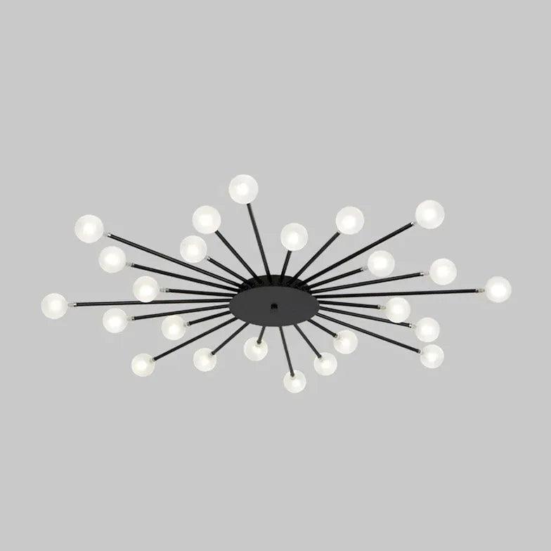 Modern Starburst Glass Pendant Light - Elegant Ceiling Fixture for Living Room, Dining Room & Bedroom - Energy Efficient LED Chandelier for Home Decor