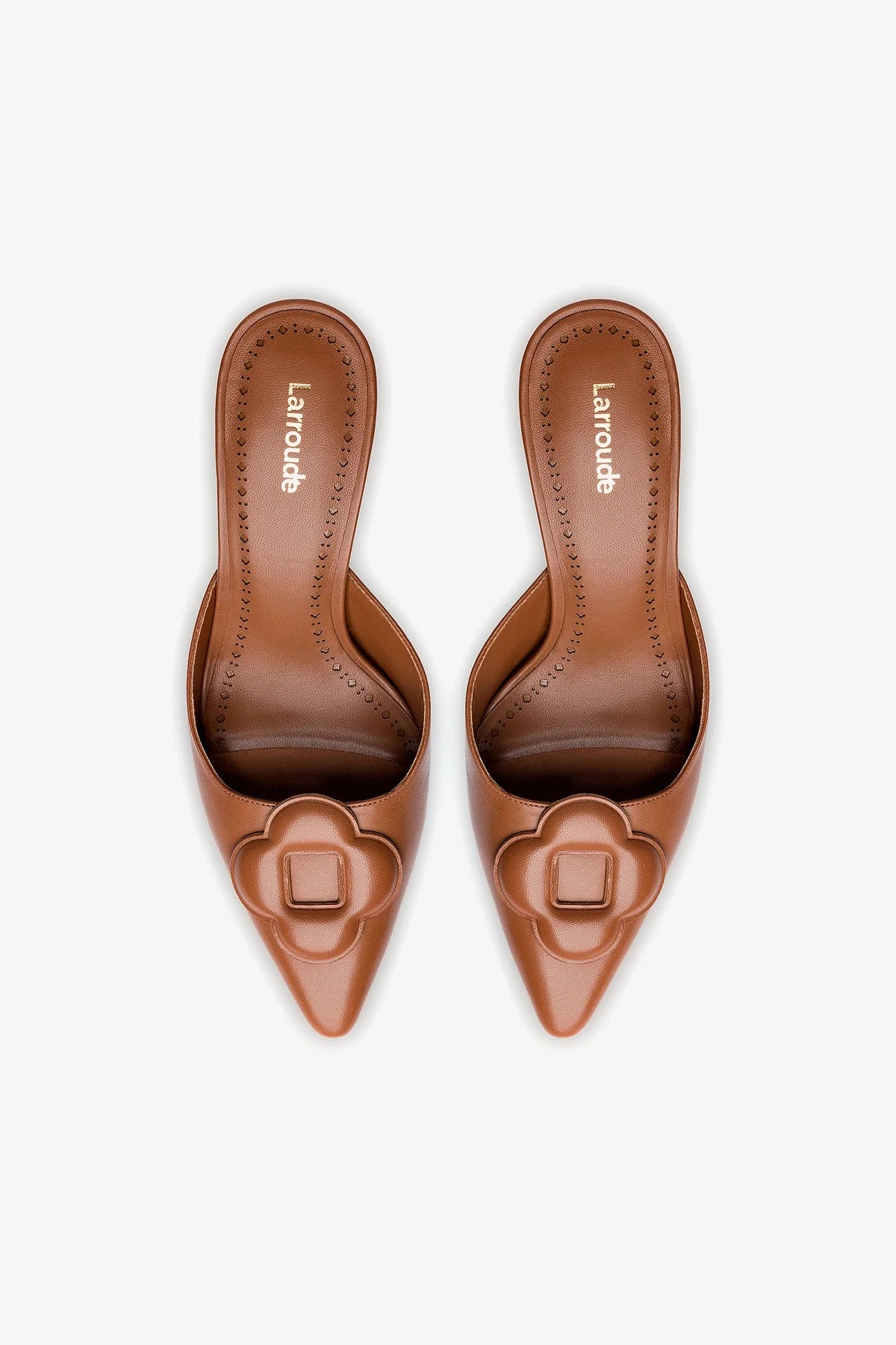 Flora Pump Women's Shoes in Caramel Leather - Comfortable Heels for Work, Office & Special Occasions