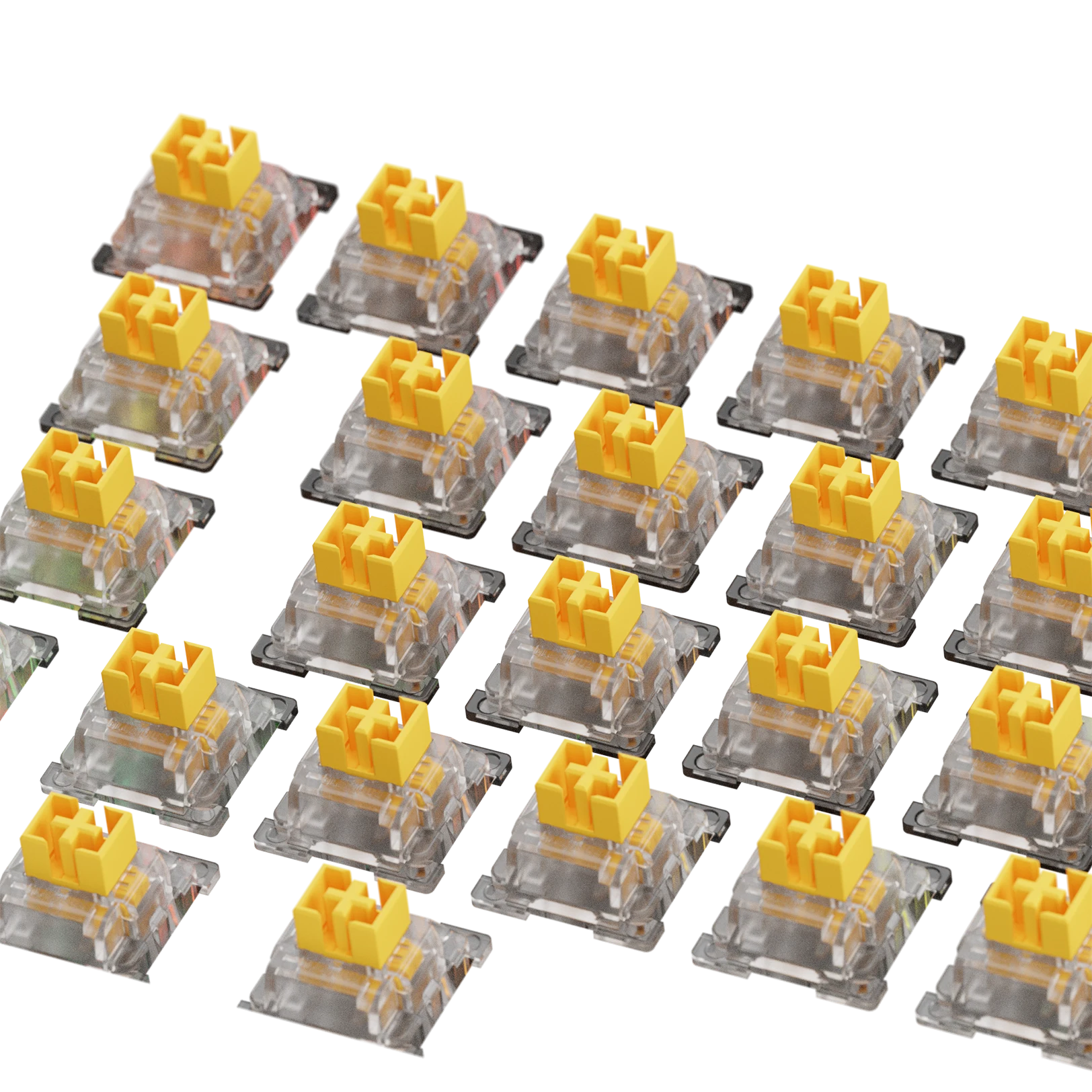 Glorious Panda Mechanical Keyboard Switches - Tactile & Clicky, 65g Actuation, ISO Layout - Perfect for Gaming, Typing & Office Work