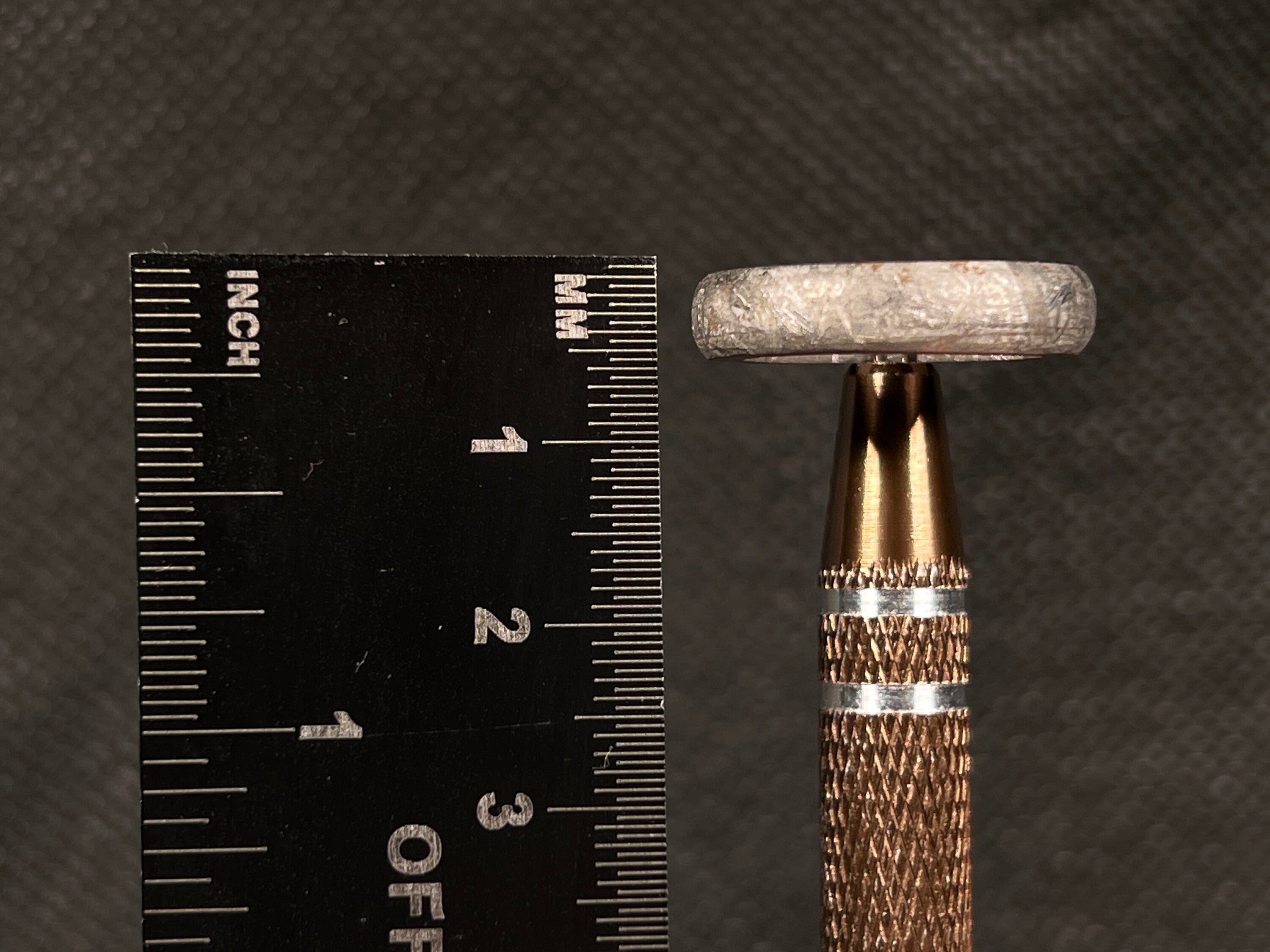 GIBEON Meteorite Ring Size 4.25 - Genuine Meteorite Wedding Band, Space Astronomy Jewelry for Men & Women - Perfect for Engagement, Wedding & Unique Gifts