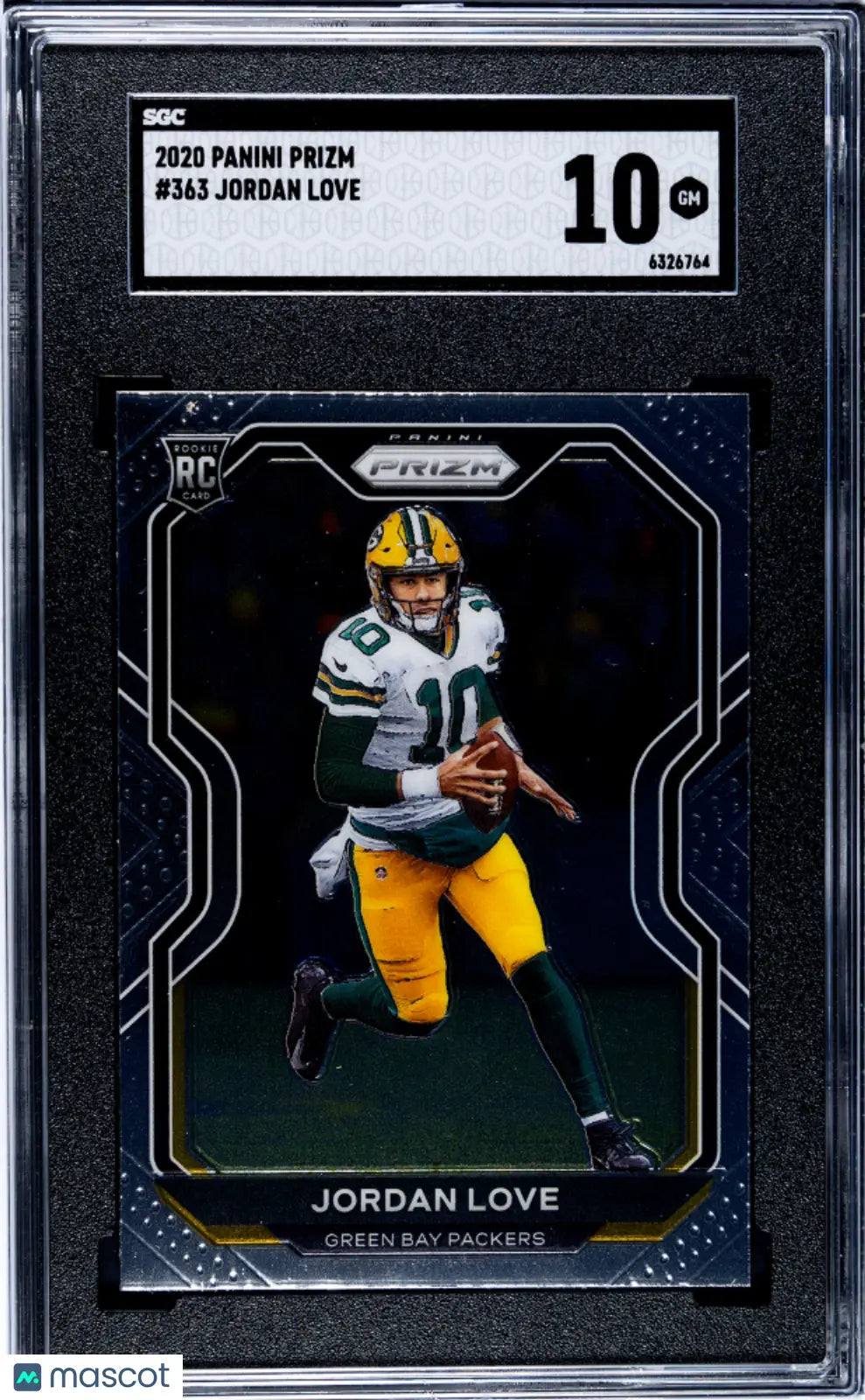 2020 Panini Prizm Football Jordan Love Rookie Card - RC Base Prizm SGC 10 Gem Mint - Perfect for NFL Collectors & Sports Memorabilia Enthusiasts