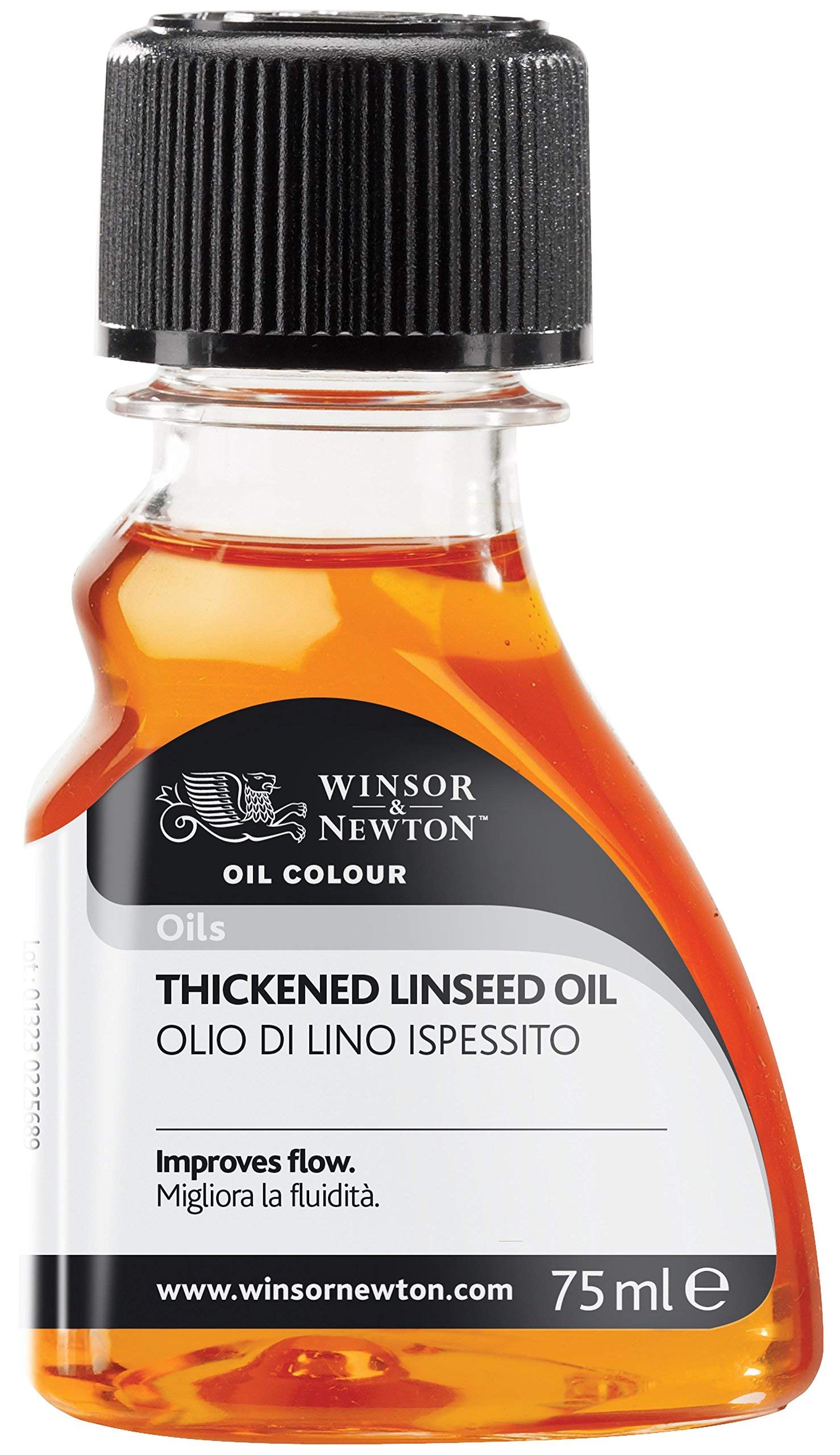 Winsor & Newton Thickened Linseed Oil Medium for Oil Painting - 75ml | Professional Artist Grade Oil Paint Medium | Enhances Flow & Gloss for Canvas Art