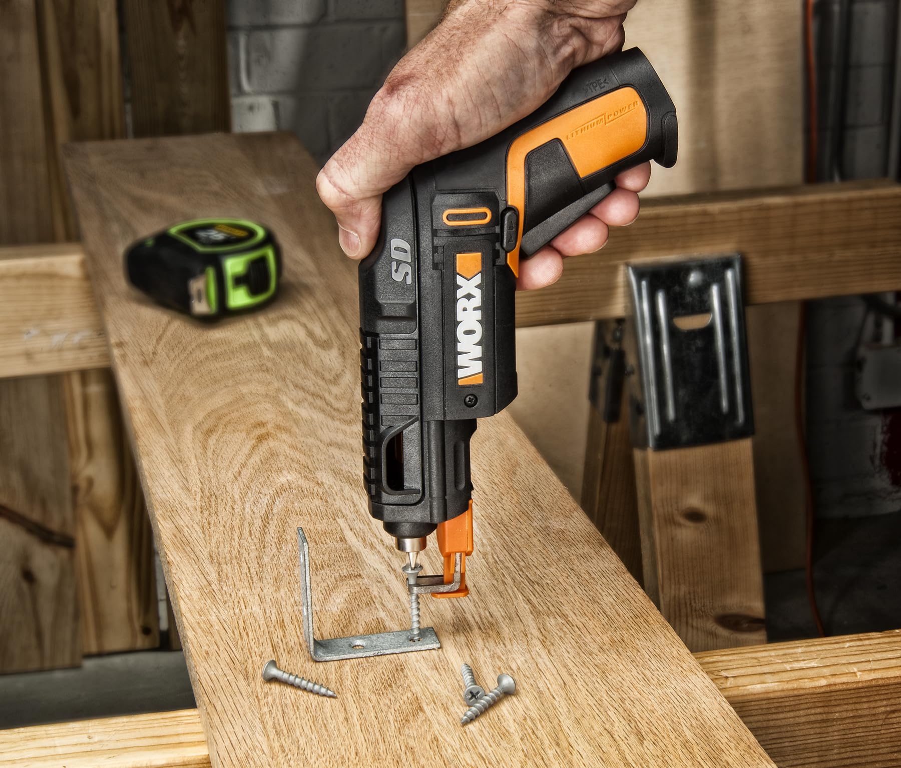Worx WX255L 4V Rechargeable Cordless Electric Screwdriver Set with 6 Bits, Screw Holder & Charger - Compact Power Tool for Home DIY, Furniture Assembly, Electronics Repair