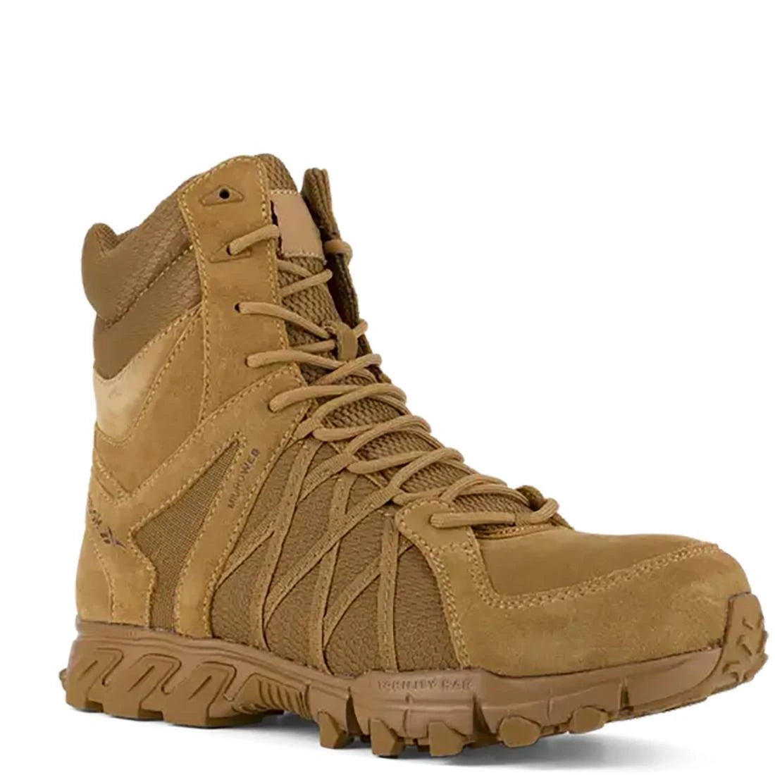 Trailgrip 8 Inch Composite Toe Tactical Military Work Boots for Men - Coyote Brown - Lightweight Safety Shoes for Construction, Hiking & Outdoor Work