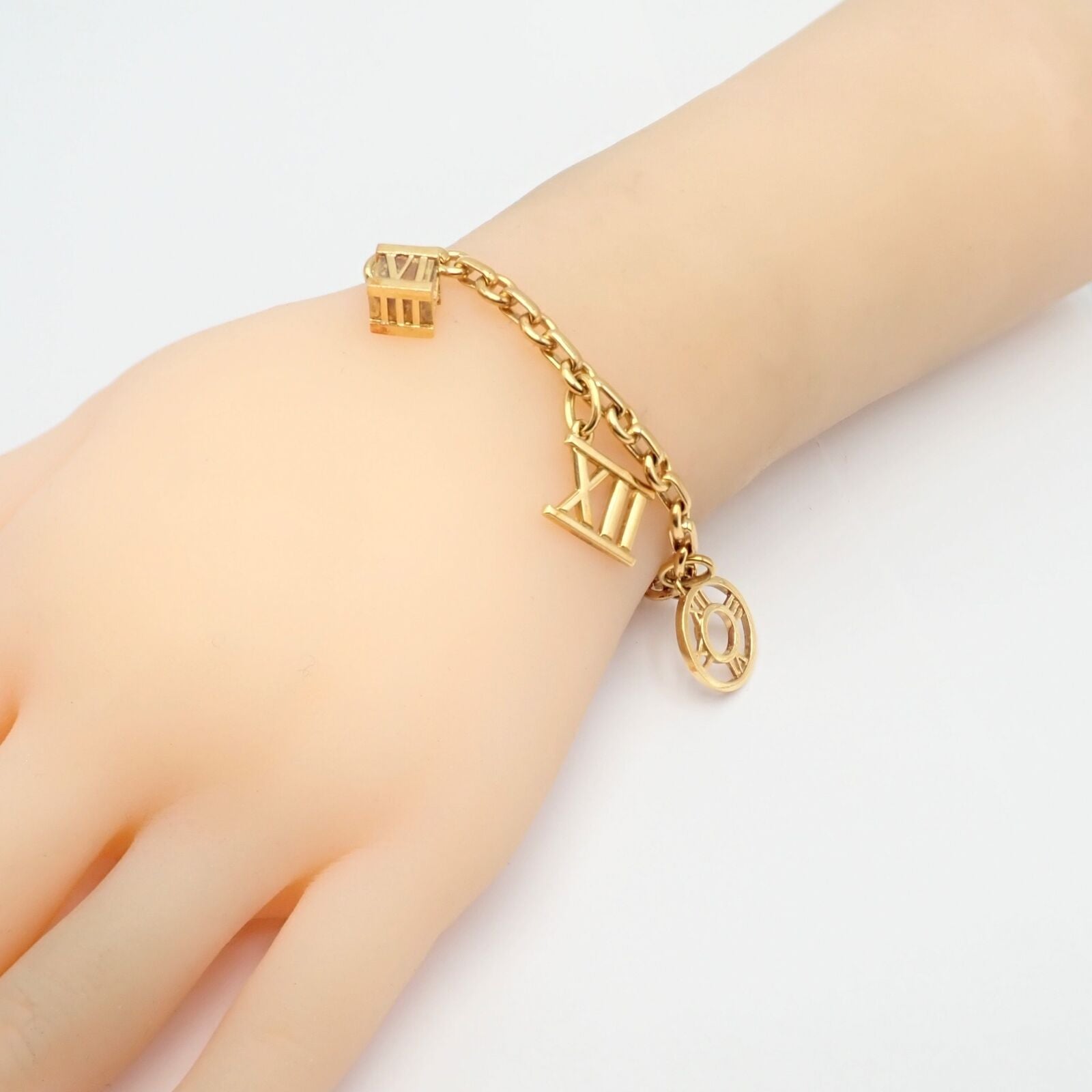 Vintage Tiffany & Co. 18k Yellow Gold Atlas Charm Bracelet 2003 - Elegant Jewelry for Women, Perfect Gift for Anniversary & Special Occasions