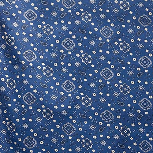 Premium Bandana Print Poly Cotton Fabric - 65% Cotton 35% Polyester - 60