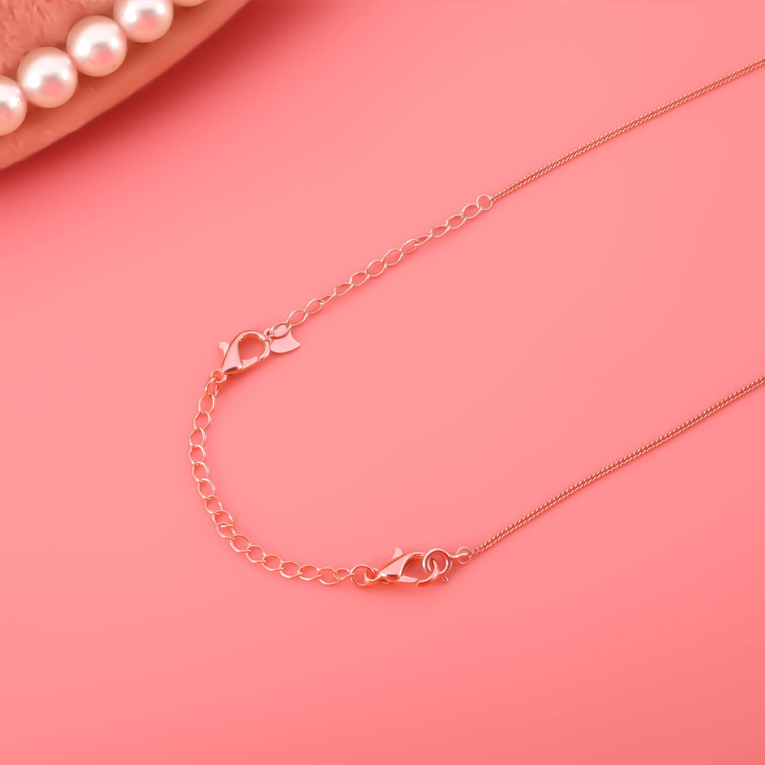 8pcs Rose Gold Necklace Extenders - 4 Sizes Jewelry Chain Extender for Necklace, Bracelet & Anklet - DIY Jewelry Making Supplies - Perfect for Adjustable Length & Layered Looks