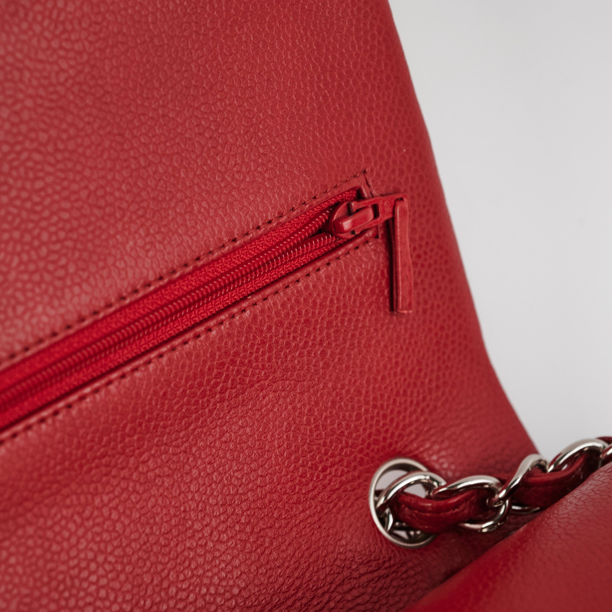 Chanel Maxi Caviar Classic Double Flap Bag in Red | Luxury Designer Handbag for Women | Perfect for Parties, Weddings & Special Occasions