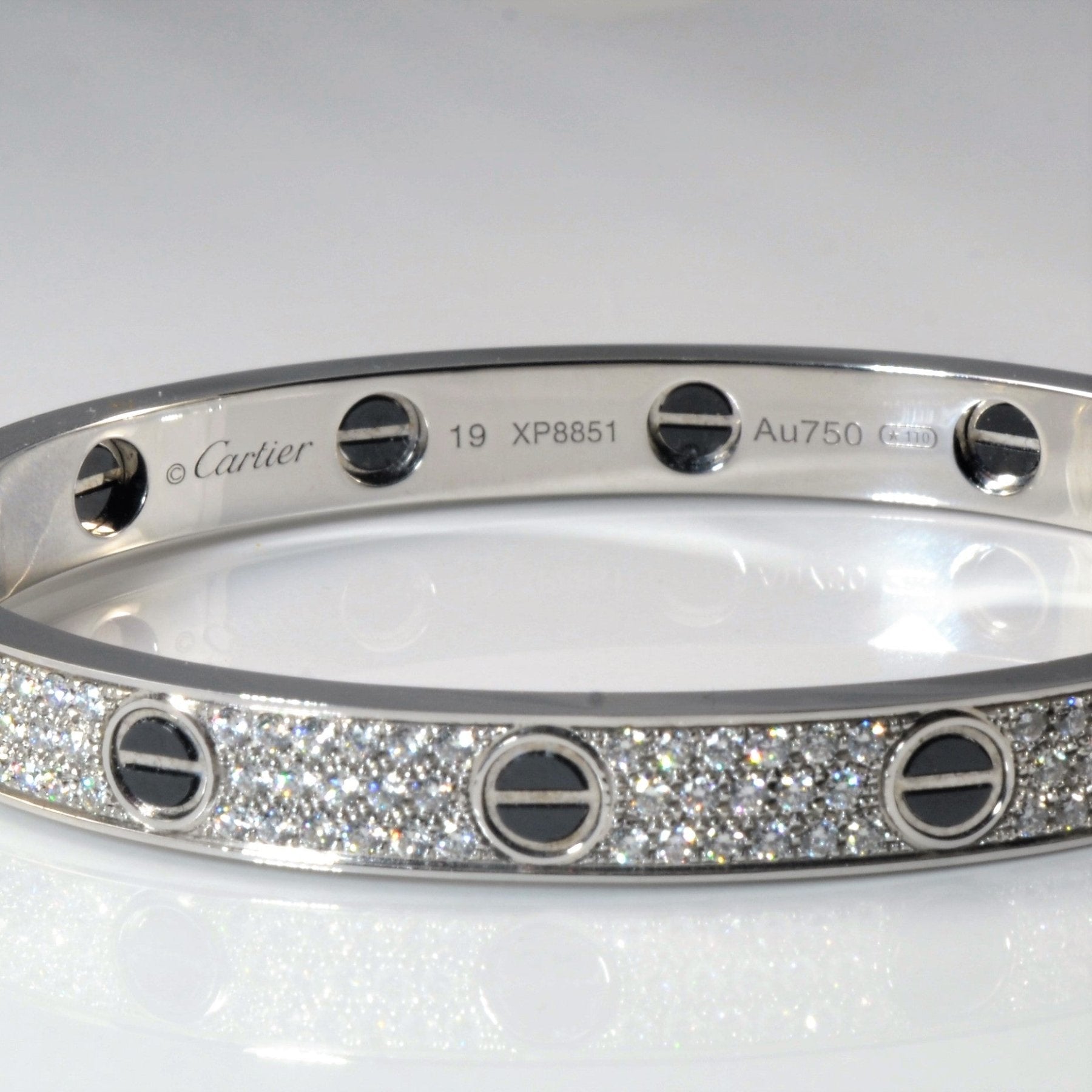 Cartier Love Bracelet with Diamonds - 1.99ctw Ceramic Bangle Size 7 | Luxury Jewelry for Women | Perfect for Anniversaries, Weddings & Special Occasions