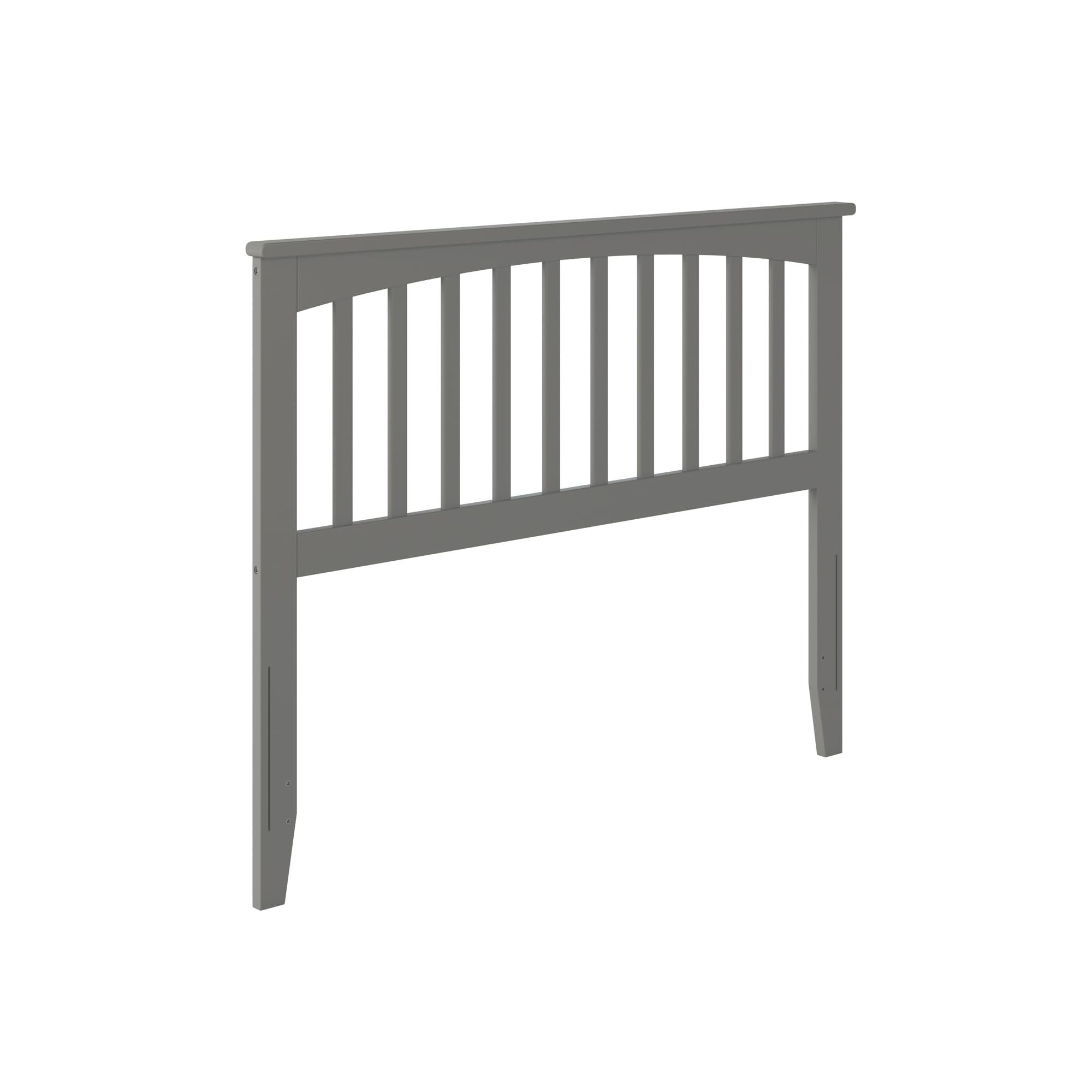 AFI Mission Full Solid Wood Headboard with USB Charging Ports - Grey Queen/King Size - Modern Bedroom Furniture for Home & Hotel Use