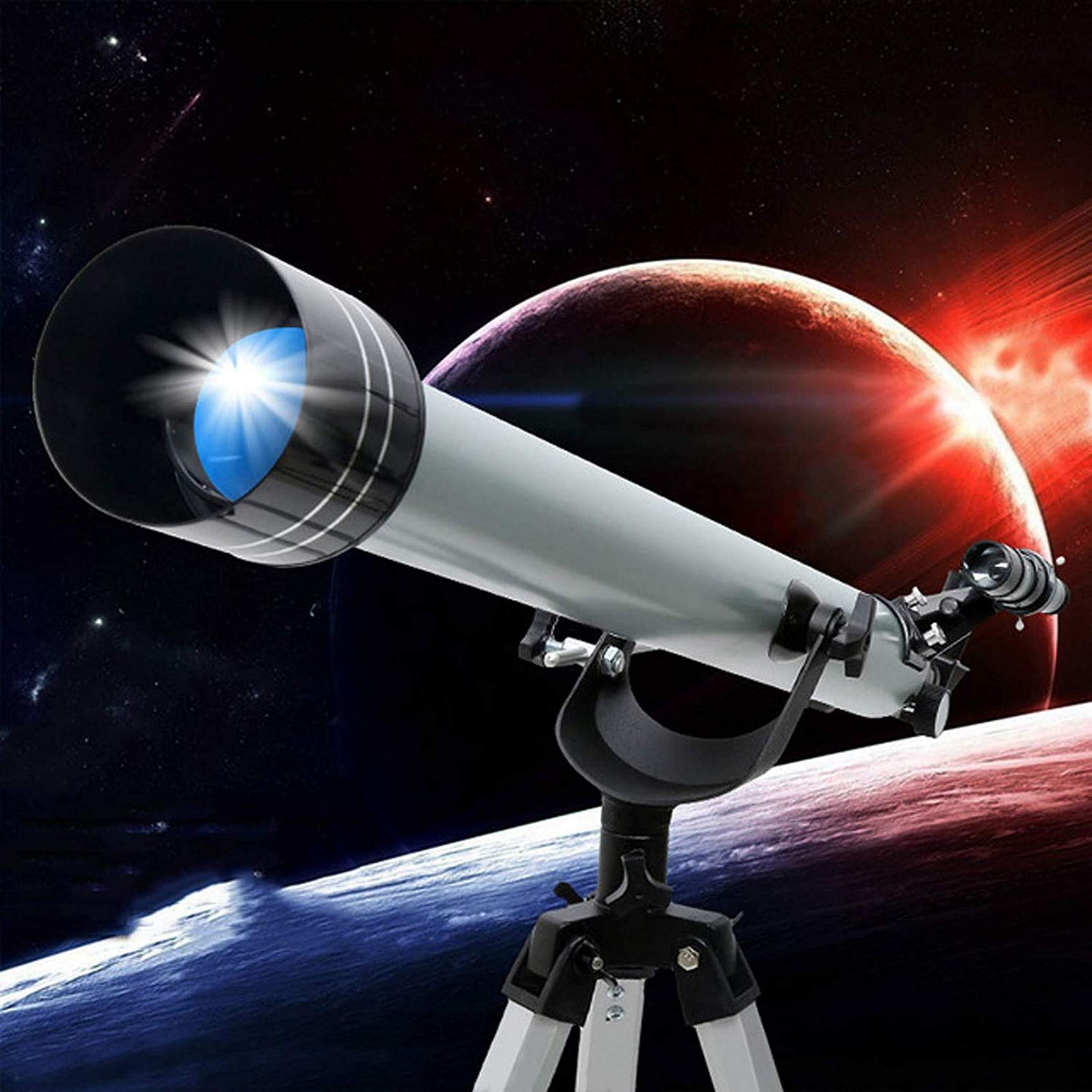 **70mm Aperture Refractor Telescope for Adults & Beginners – Portable Astronomy Telescope with Tripod & Finder Scope – Perfect for Stargazing, Backyard Observation & Outdoor Adventures**