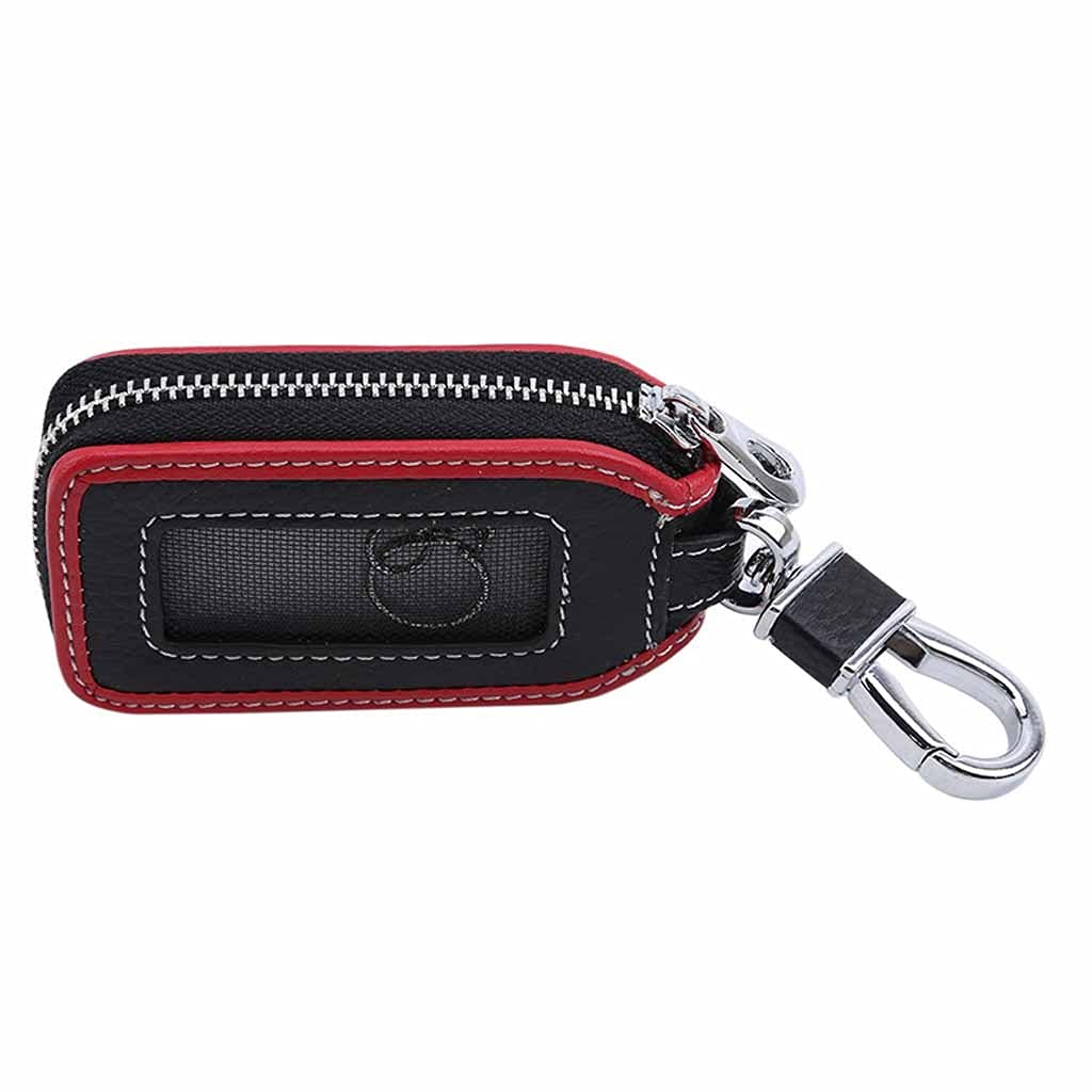 2021 PU Leather Key Holder Wallet for Men & Women - Zipper Key Organizer Case with Pouch - Housekeeper Car Keys Cover (Color A) - Perfect for Keychain Organization & Daily Use