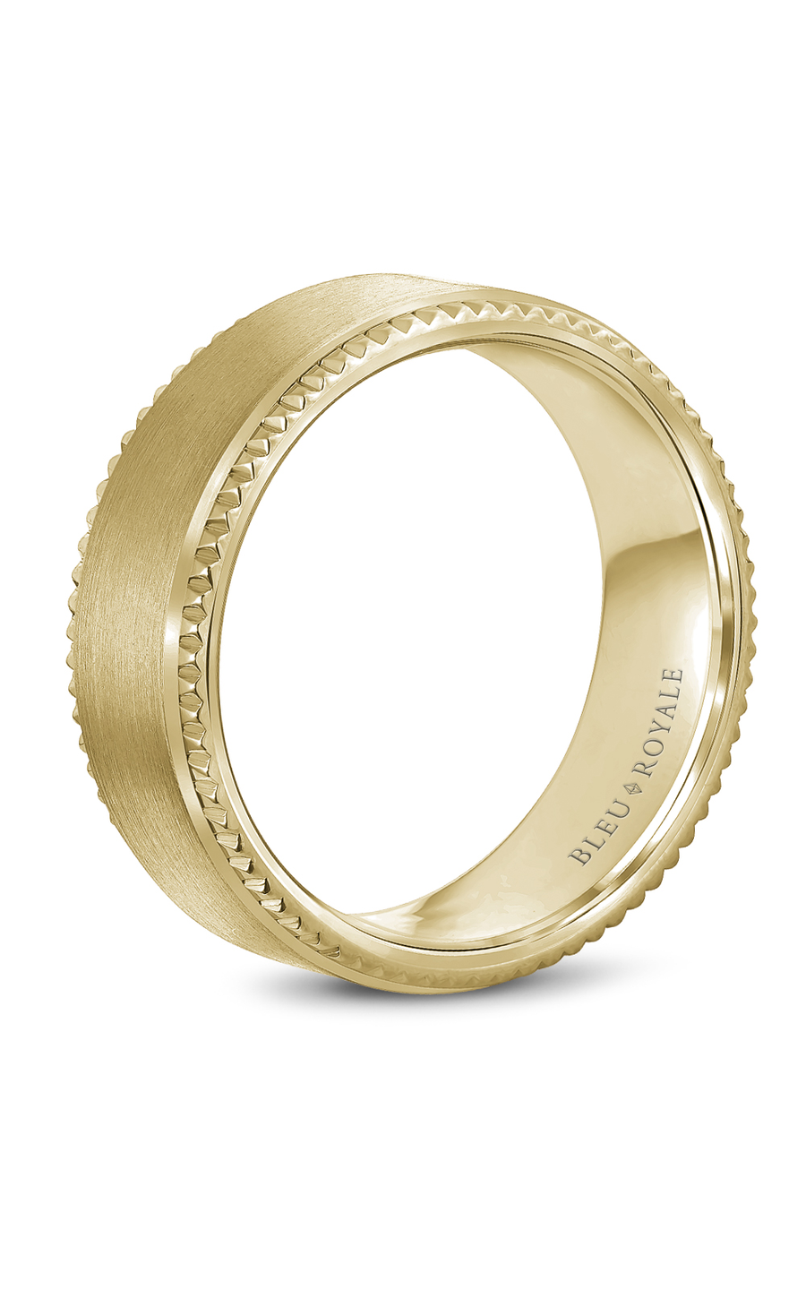 Bleu Royale Men's Wedding Band RYL 028Y8 - 14K Yellow Gold Classic Ring for Grooms, Engagement & Anniversary Gifts | Perfect for Formal Occasions, Proposals & Special Celebrations