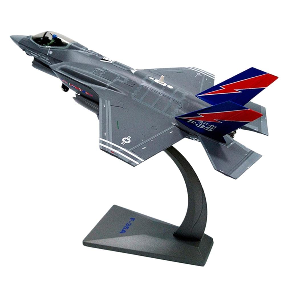 1/72 Scale Alloy F-35 II Fighter Jet Model with Display Stand - Russian Aircraft Collectible for Military Enthusiasts & Model Hobbyists - Perfect for Home Office Decor, Gifts & Aviation Displays