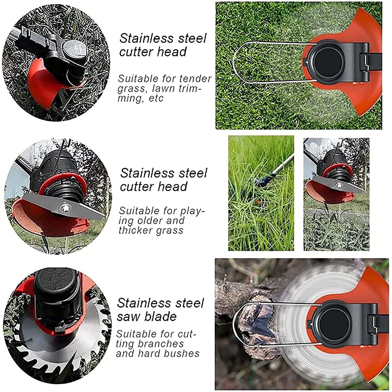 24V Cordless Electric Grass Trimmer & Lawn Edger - 2 Batteries Included with Replaceable Blade - Lightweight Brush Cutter for Lawn Care, Garden Trimming & Yard Maintenance