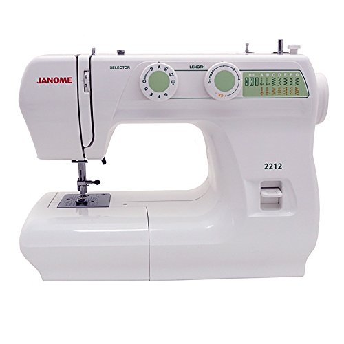 Janome 2212 Sewing Machine with 10 Built-in Stitches - Free Bonus Accessories Kit | Perfect for Beginners, Home DIY Projects & Quilting | Heavy Duty Metal Frame & Easy Threading System