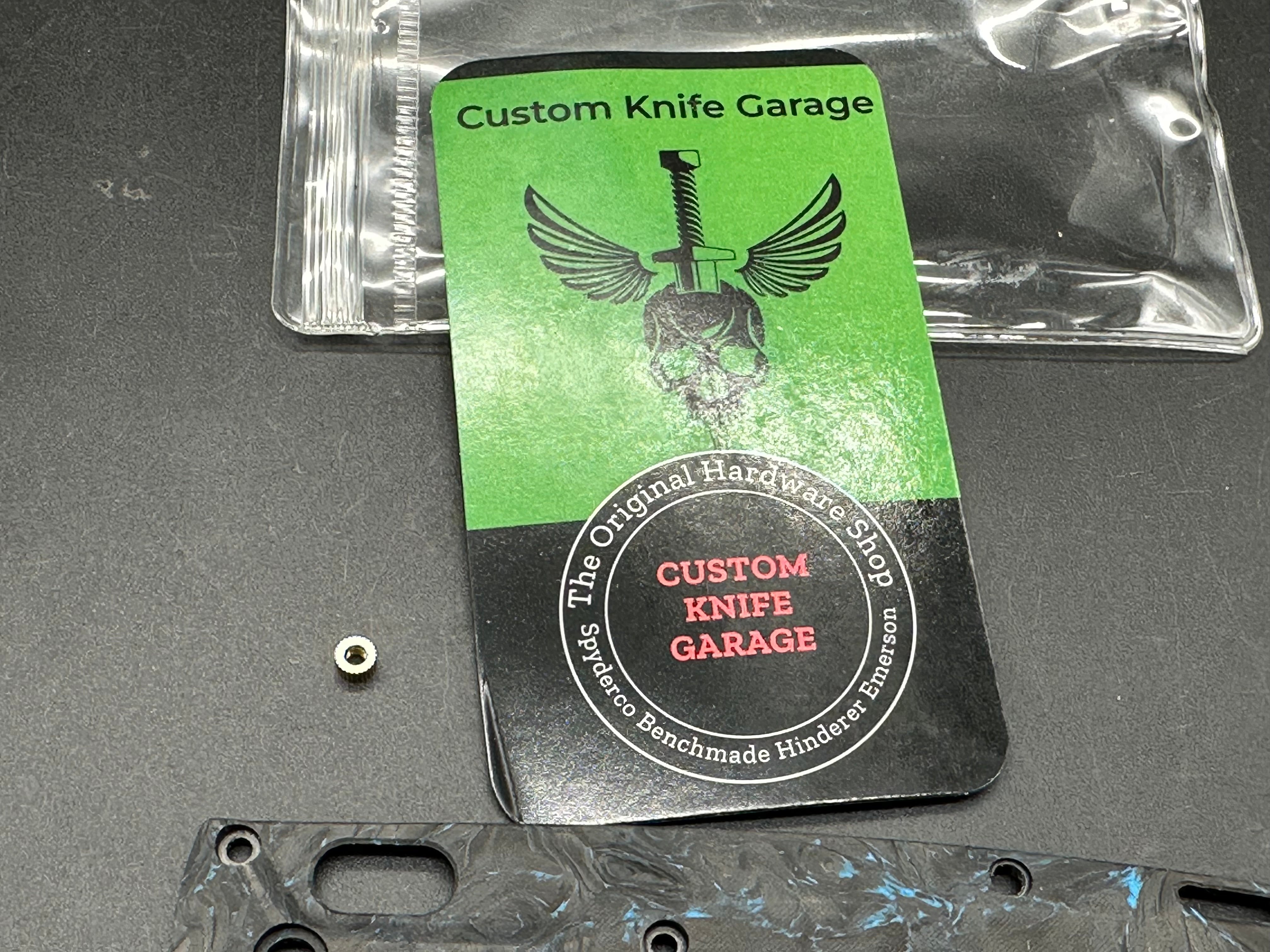 Benchmade Bugout Replacement Scales - Dark Matter Blue Carbon Fiber Knife Handle Upgrade for Outdoor, EDC & Tactical Use