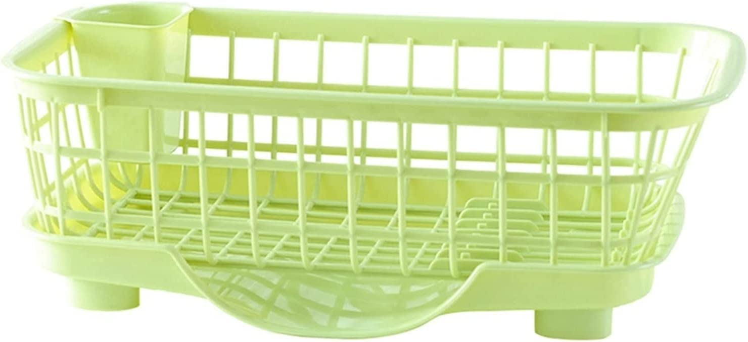 Stainless Steel Dish Drying Rack - 2-Tier Kitchen Sink Drainer with Utensil Holder, Chopsticks & Bowl Organizer (Gray) - Space Saving Countertop Storage for Dishes, Cups & Kitchenware