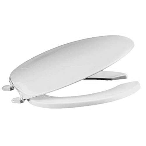 **MalyitrolY Heavy Duty Plastic Elongated Toilet Seat with Cover – Open Front Design, Durable Hinge for Bathroom & Home Improvement – Ideal for Sitz Bath, Elderly & Disabled Use**