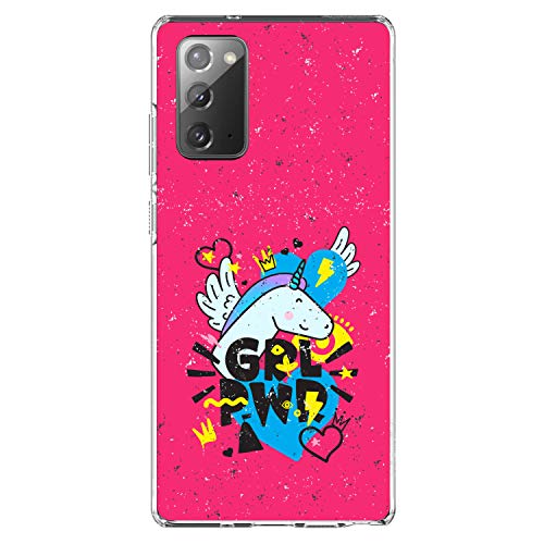 Girl Power - GRL PWR - Unicorn Hearts Graffiti On Clear Case