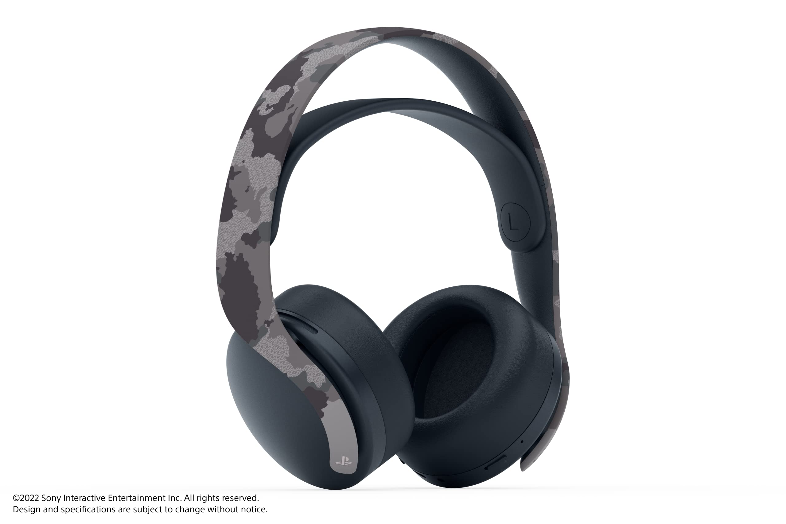 Pulse 3D Wireless Gaming Headset - Gray Camouflage Design for PS5, PC & Mobile - Immersive Audio for Gaming, Movies & Music