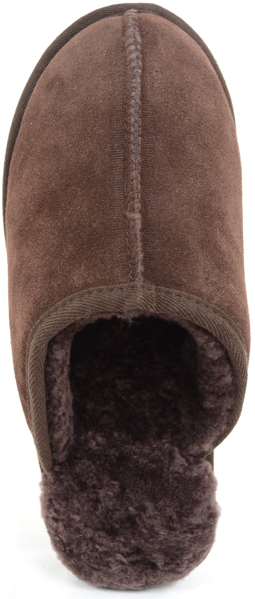 SNUGRUGS Men's Sheepskin Mules & Slippers with Durable Synthetic Sole - Cozy Indoor/Outdoor House Shoes for Relaxation & Comfort
