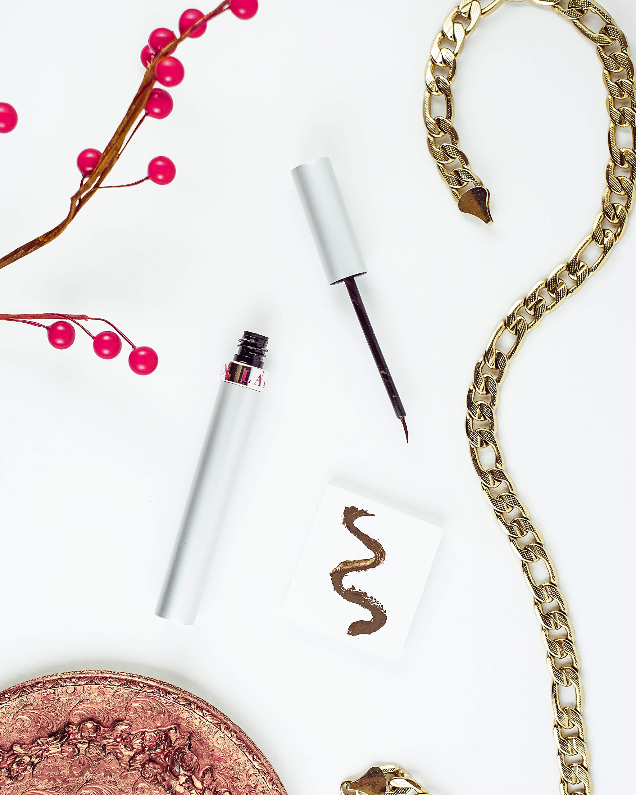 PRO/Line Eyeliner Treatment & Lash Growth Serum - Chocolate Brown Eyeliner for Thicker Lashes | Perfect for Night Out, Date Night & Special Occasions