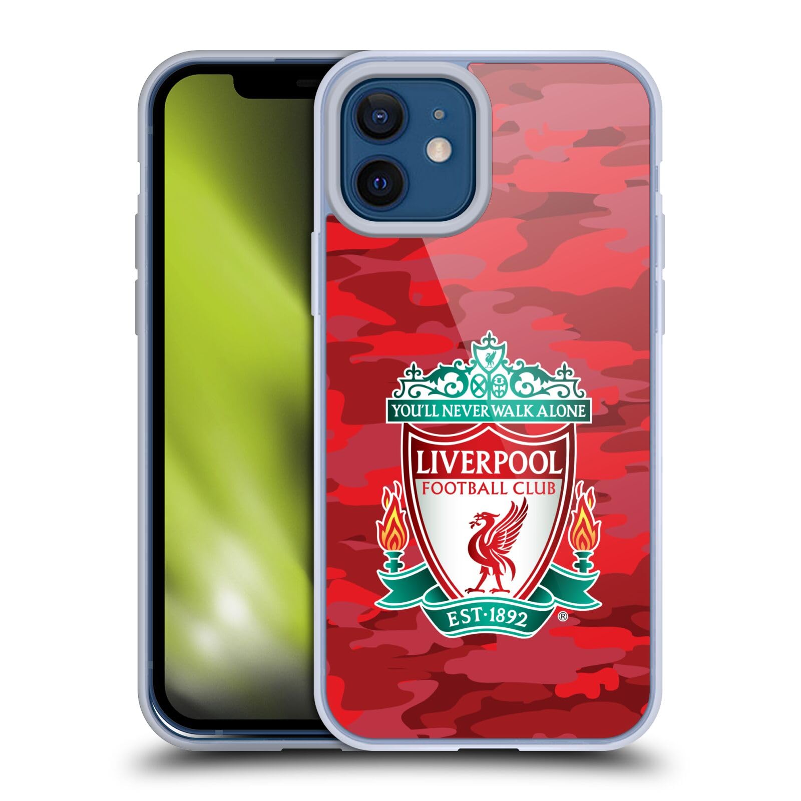 Officially Licensed Liverpool FC iPhone 12 Case - Soft Gel Phone Cover with Club Crest & Home Colors - Compatible with iPhone 12/12 Pro - Perfect for Football Fans & Match Days