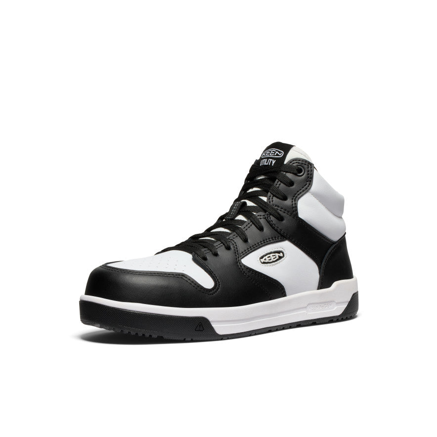 Men's Overton Mid Work Shoe with Carbon Toe - Star White/Black | Durable Safety Boots for Construction & Industrial Work