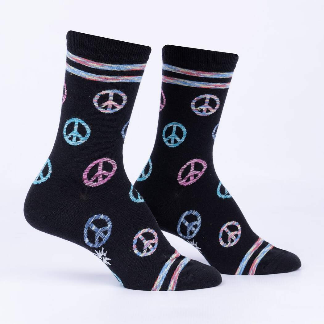 Women's Fun Crew Socks - Sock It To Me Piece of Mind Collection - Comfortable & Stylish Everyday Socks for Work, Gym & Casual Wear