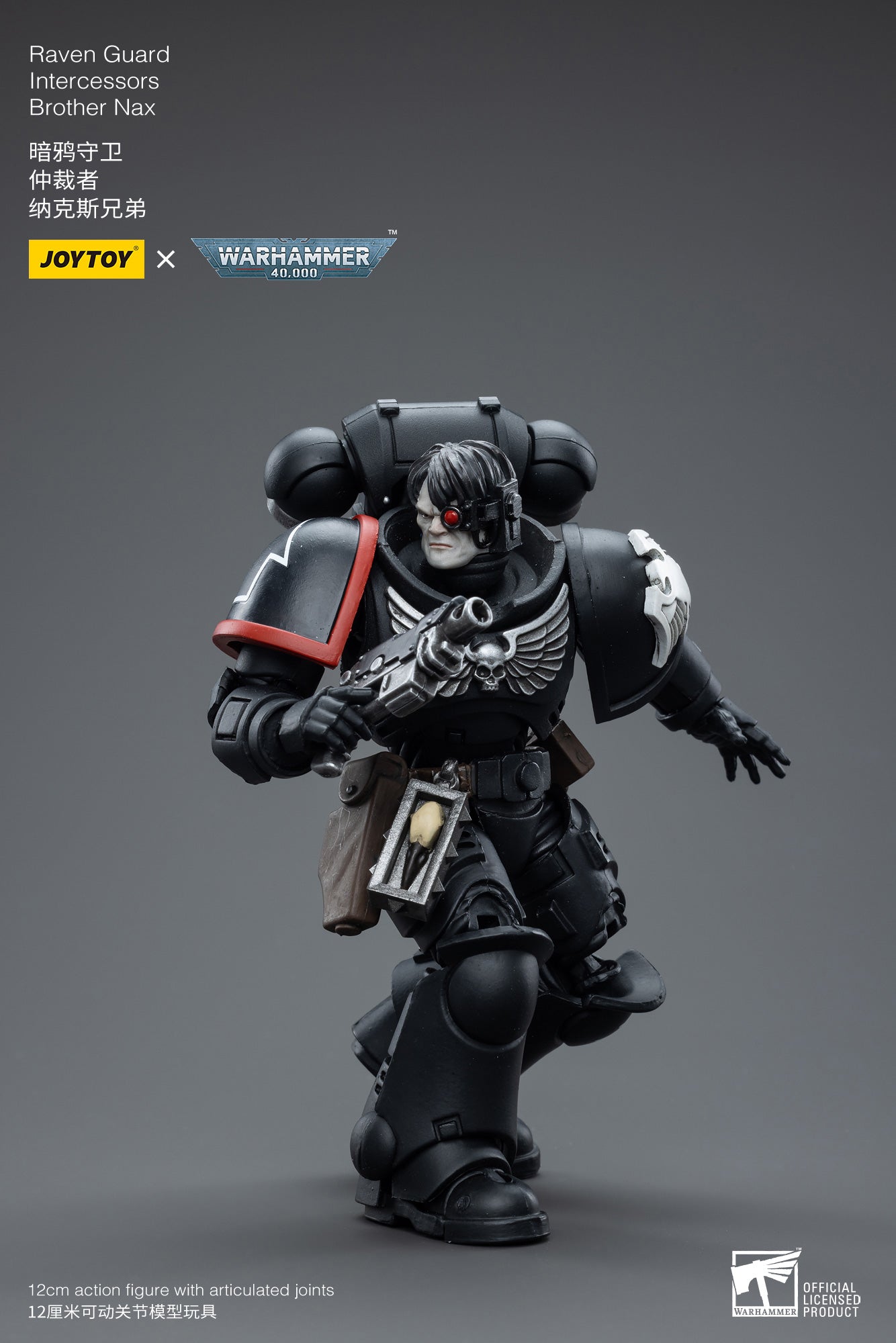 JOYTOY 1/18 Scale Warhammer 40K Raven Guard Intercessors Brother Nax Action Figure - Collectible Miniature for Tabletop Gaming, Display & Warhammer 40K Fans