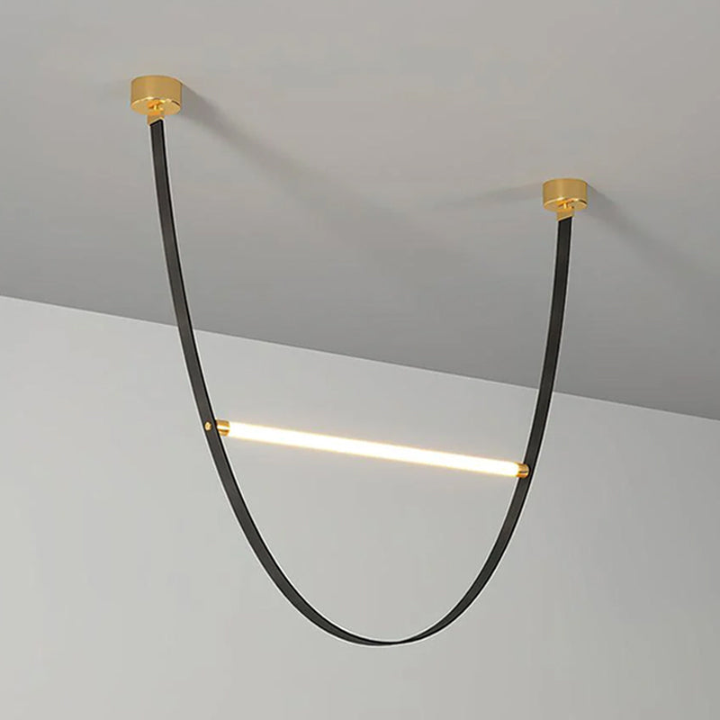 Handmade Art Belt Pendant Lamp - Bohemian Style Hanging Light Fixture for Living Room, Bedroom & Dining Room Decor