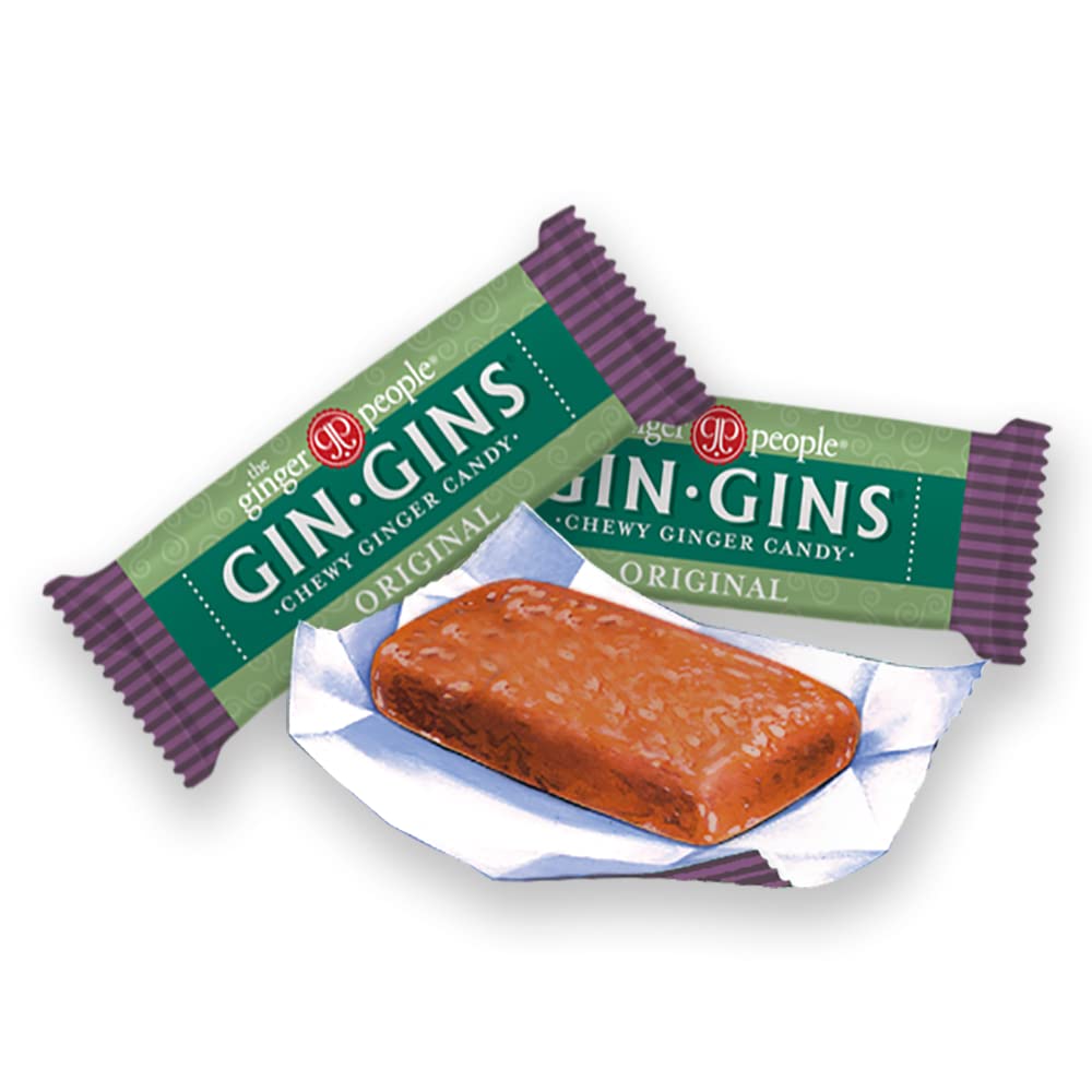 Organic Chewy Ginger Candy by The Ginger People - Gluten Free, Non-GMO, 3oz (Pack of 12) - Perfect for Nausea Relief, Travel & Digestive Support