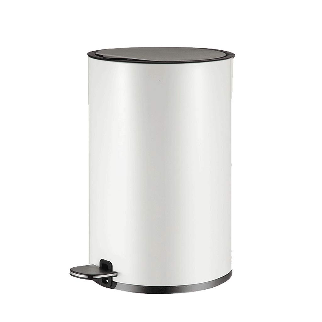 FABAX 13 Gallon Stainless Steel Step Trash Can with Lid & Secure Slide Lock - Slim Kitchen Waste Bin with Pedal for Hands-Free Use - Perfect for Home, Office, and Restaurant Use