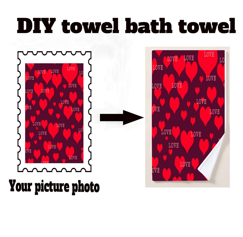 Custom Personalized Photo Towels - Ultra Soft & Highly Absorbent Large Hand Towels, Bath Towels for Face, Body, Gym, Spa | Perfect for Home, Hotel, Gift & Special Occasions
