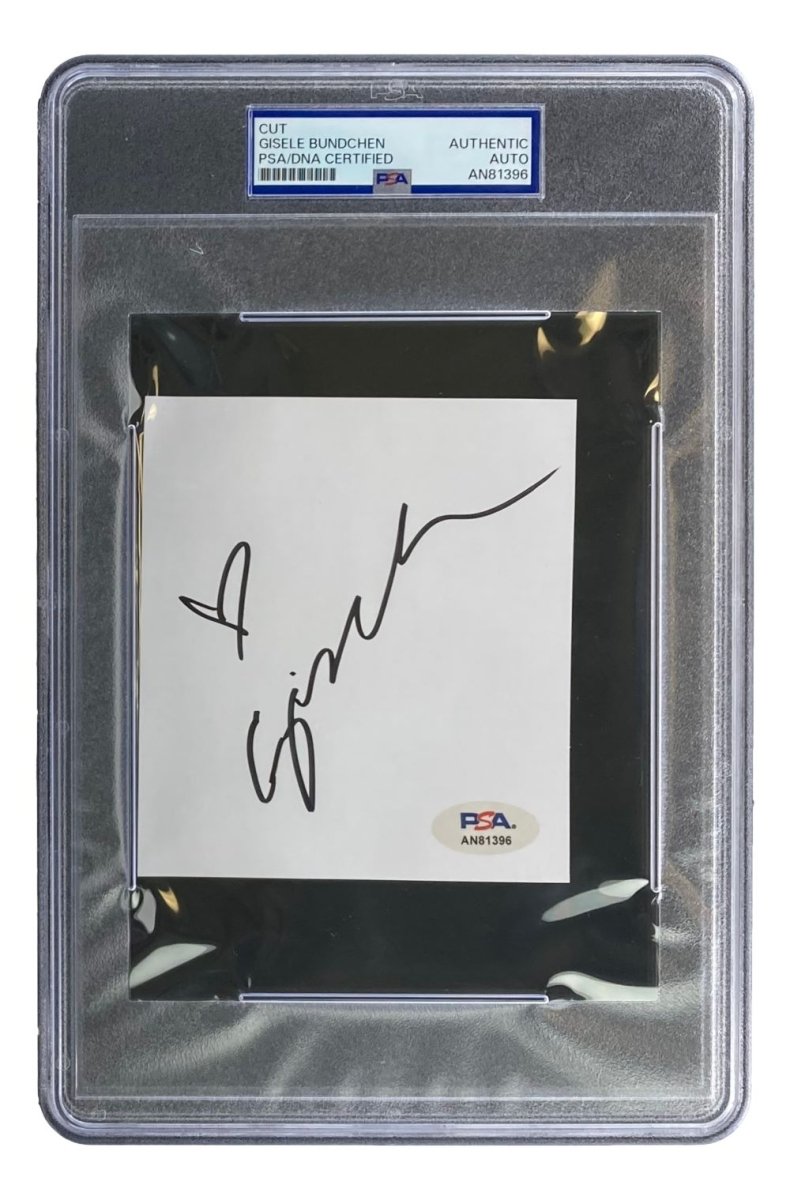 Gisele Bundchen Autographed PSA Certified Slabbed Large Cut Signature - AN81396 | Collectible Memorabilia for Fans & Sports Enthusiasts