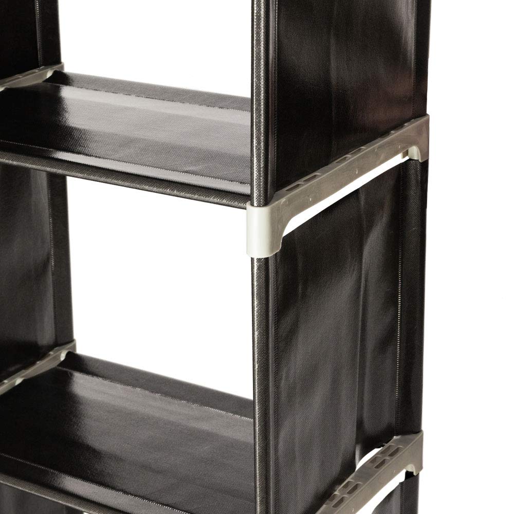 Multifunctional 3-Tier 6-Cube Storage Shelf Organizer - Modular Closet & Bookshelf Organizer for Home, Office, Kids Room - Black (Perfect for Bedroom, Living Room & Dorm Organization)