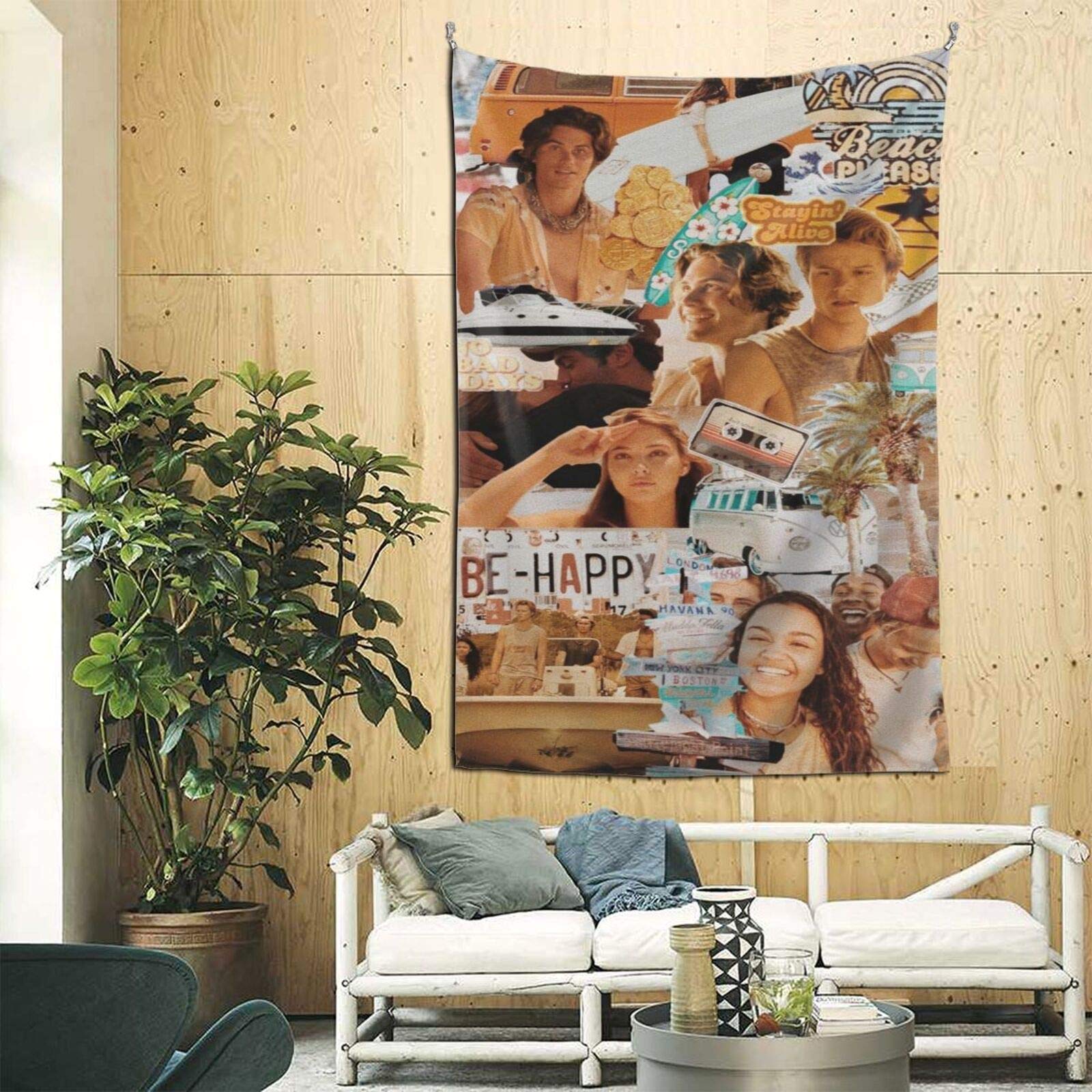 Outer Ban-Ks Tapestry Wall Hanging - Black 60x40 Inch Bohemian Wall Art for Bedroom, Living Room & Dorm Decor | Perfect for Home Aesthetic, Meditation Spaces & Hippie Room Themes