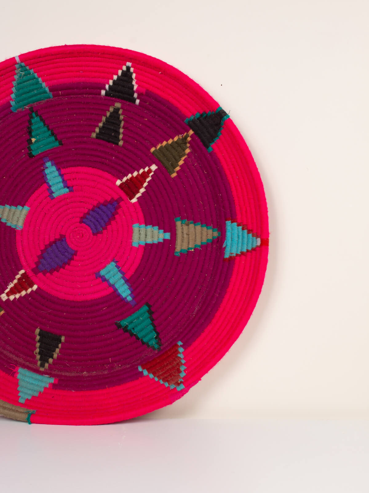Handmade Moroccan Wool Plate No.126 - Authentic Berber Home Decor for Dining & Wall Display | Perfect for Boho Chic Interiors, Wedding Gifts & Ethnic Table Settings