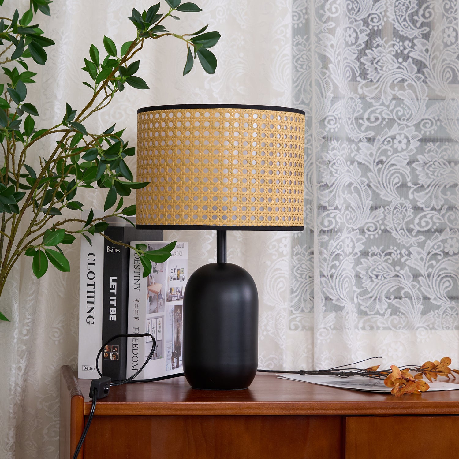Nico Table Lamp - Modern LED Nightstand Light with USB Port for Bedroom, Living Room & Office - Warm White & Cool White Dimmable Desk Lamp for Reading, Working & Relaxing