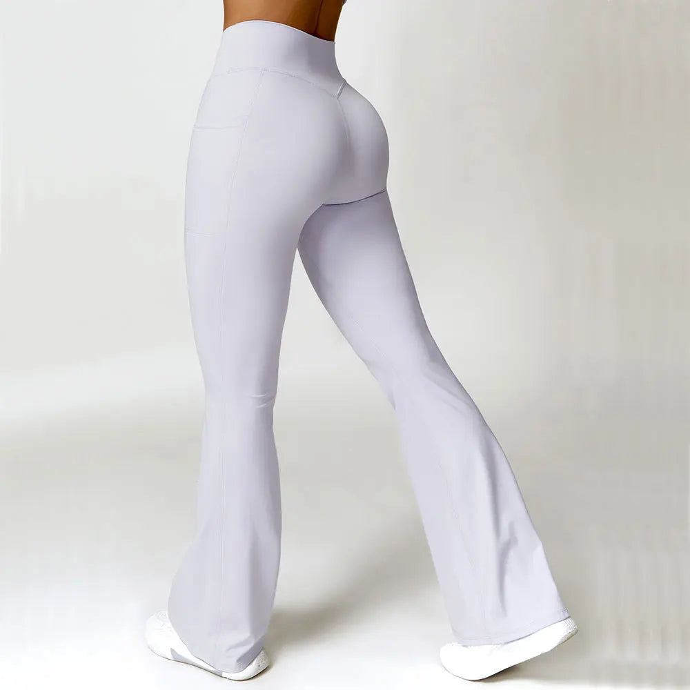 Flare Leggings for Women - High Waist Wide Leg Yoga Pants with Push Up Design | Gym Workout, Fitness Training & Latin Dance | Perfect for Yoga, Pilates, Dance Classes and Casual Wear