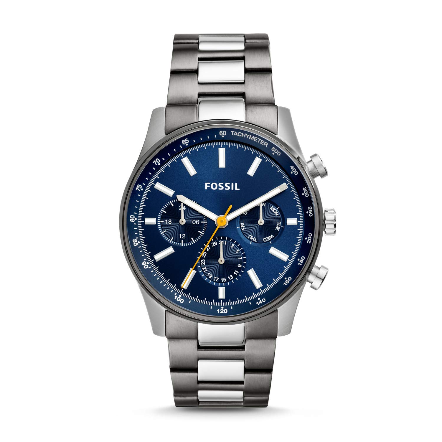 Fossil Sullivan Multifunction Two-Tone Stainless Steel Watch BQ2458 for Men - Water Resistant Chronograph with Date Display - Perfect for Business, Casual & Outdoor Activities