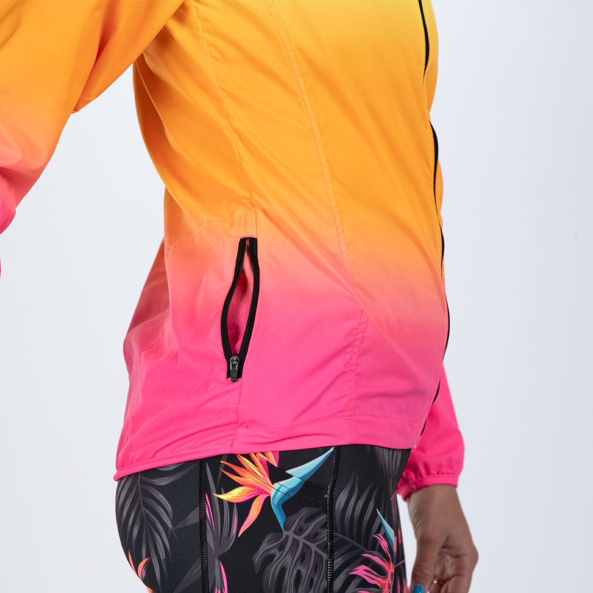 Women's Limited Run Jacket - Tropical Magic Print Lightweight Windbreaker for Running & Outdoor Activities | Perfect for Jogging, Hiking & Travel